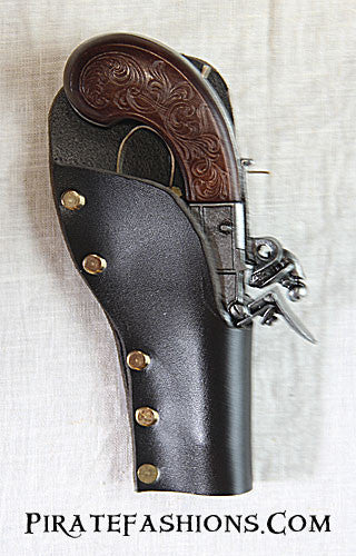 small leather pirate pistol holster