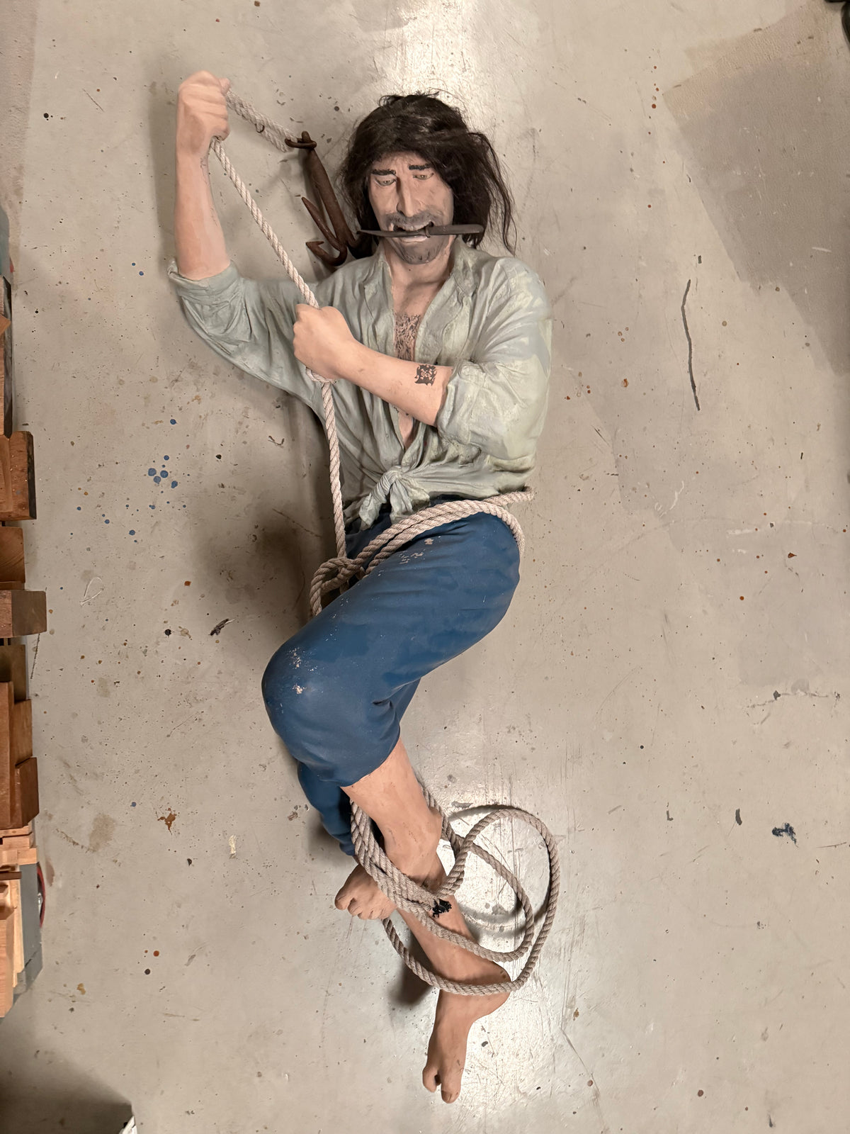 Climbing Pirate Life Sized Status