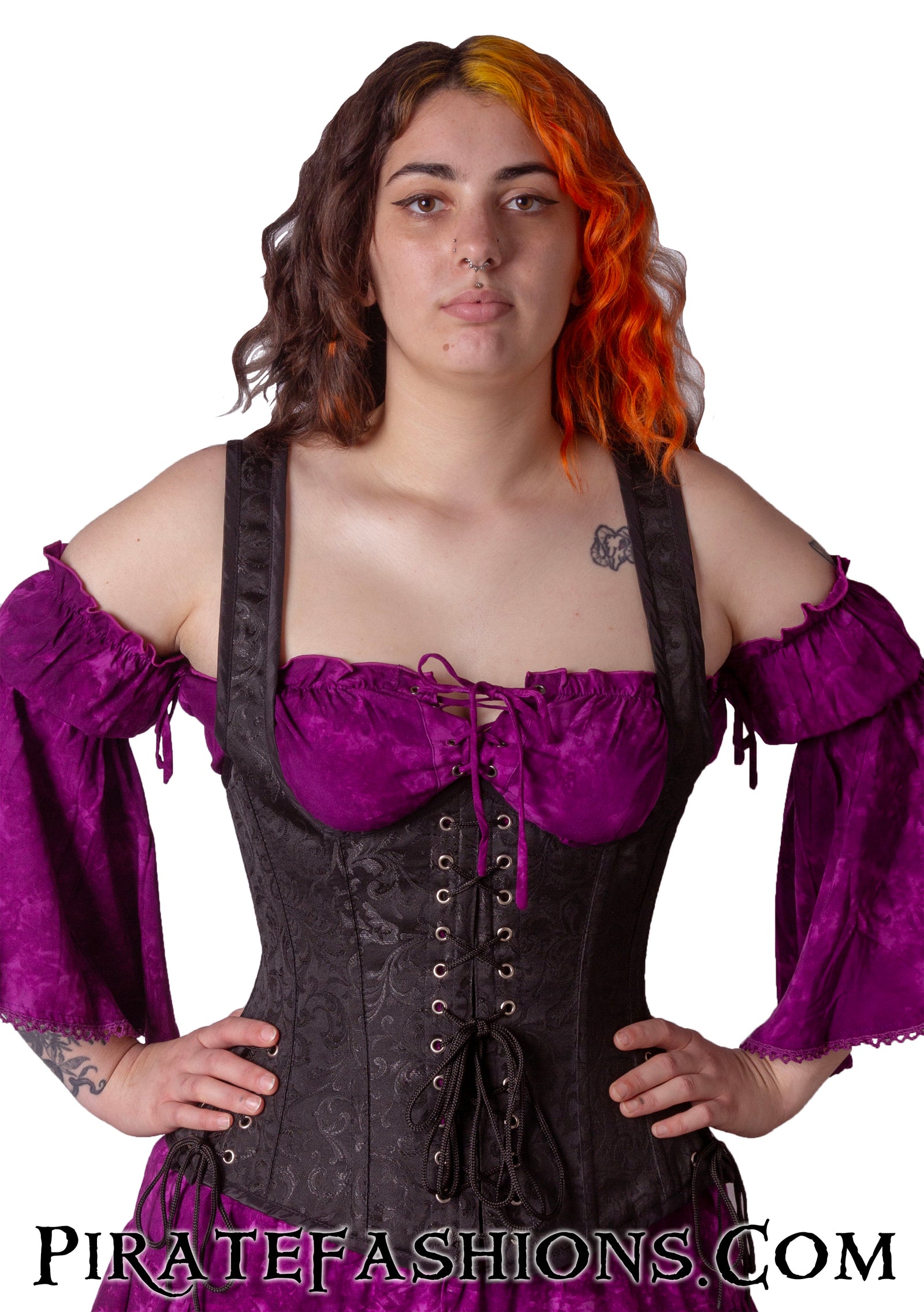 pirate dress with corset Satin Renaissance Corset Dress: Medieval Vampire Pirate Costume