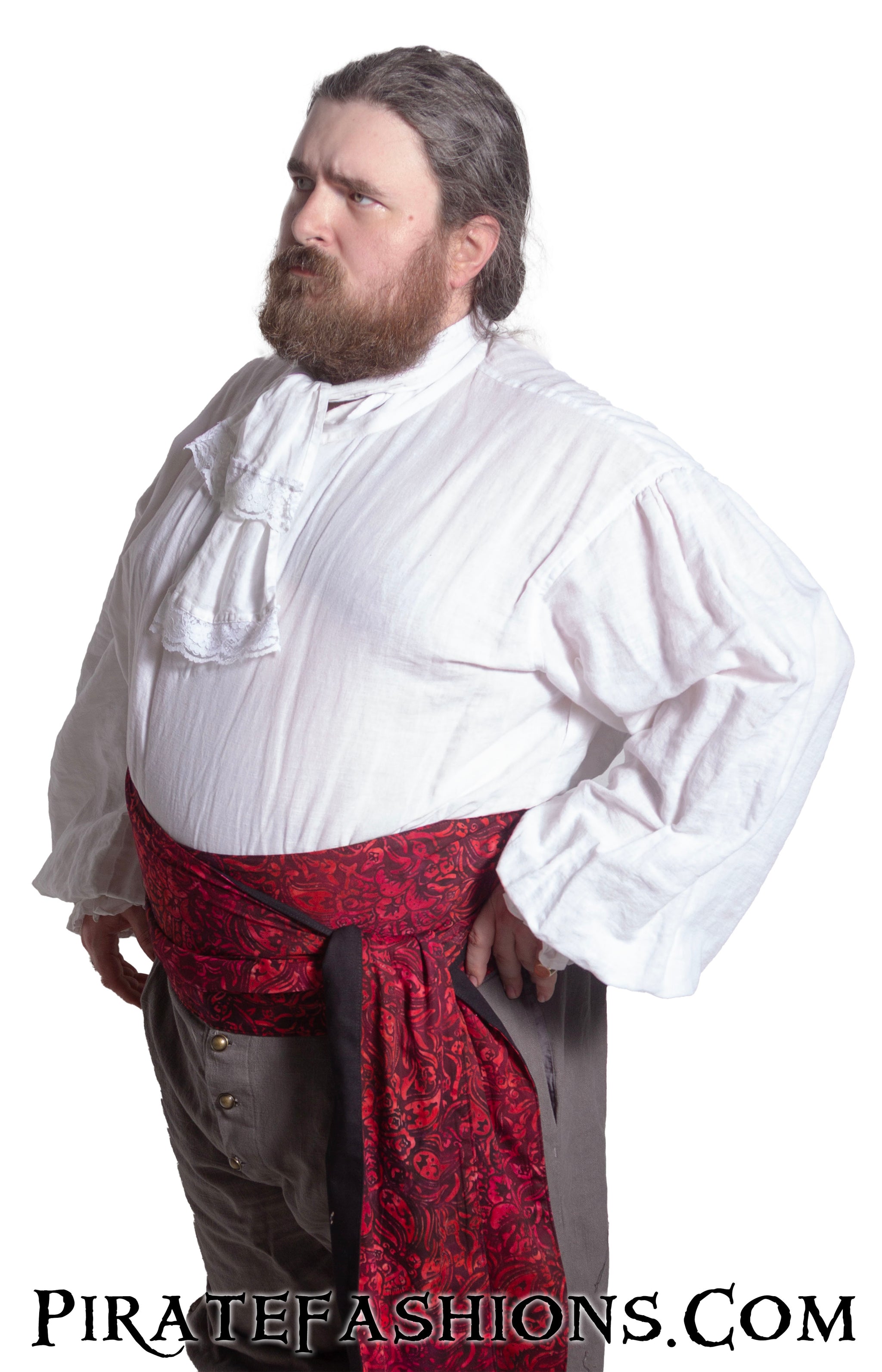 dress shirt with cravat Regency Cotton Dress Shirt & Cravat Set: 18th Century Historical Costume