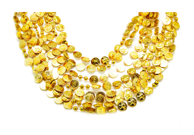 Gold Coin Throw Bead