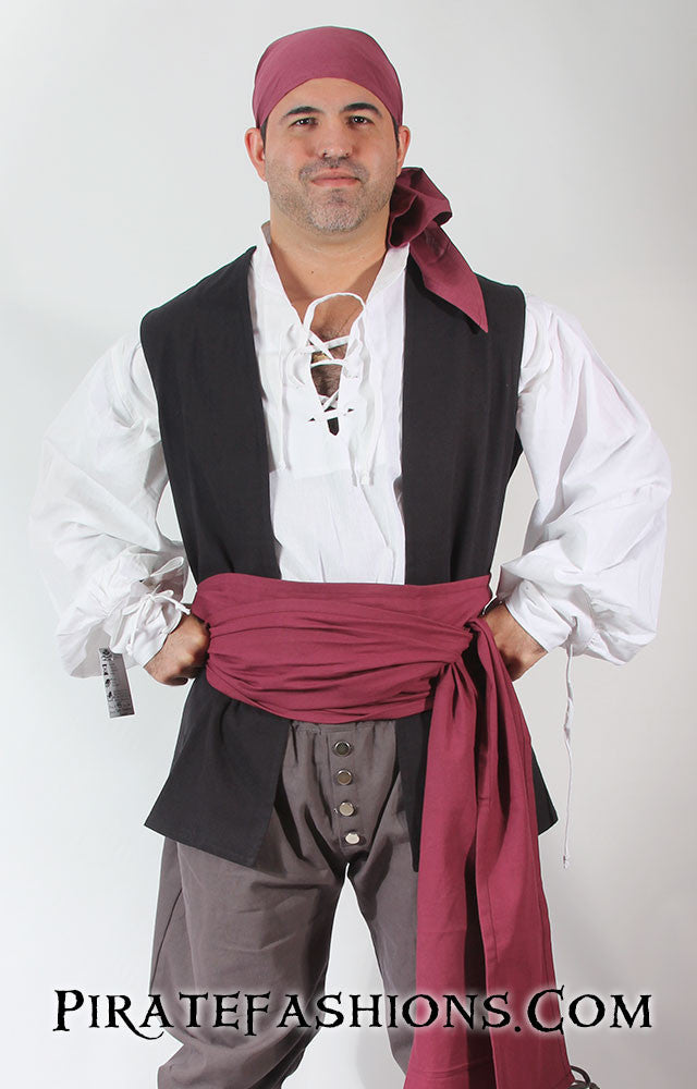 Pirate Sash burgundy 