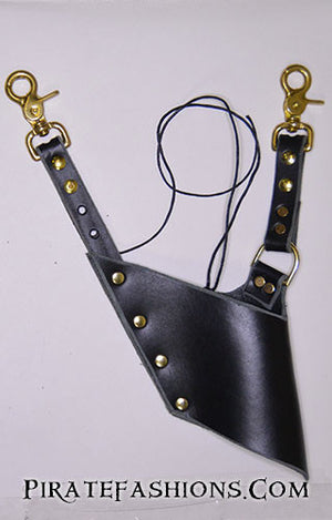 Leather Pirate Baldric Holster - Pirate Fashions