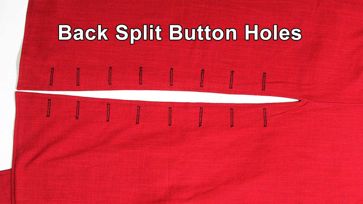 Modular Coat Back Button Holes