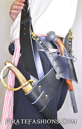 Leather Pirate Baldric Holster