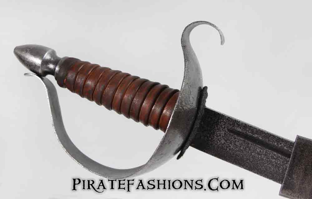 Wooden Caribbean Pirate Cutlass Sword Prop Black in Los Angeles Store