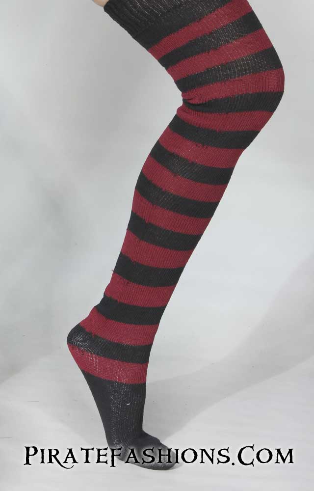Striped Pirate Knee Socks - Pirate Fashions