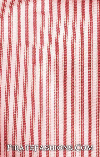 red ticking stripe sash