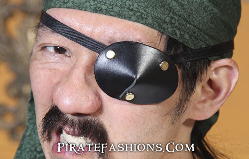  Handmade Black or Brown Real Leather Eye Patch for