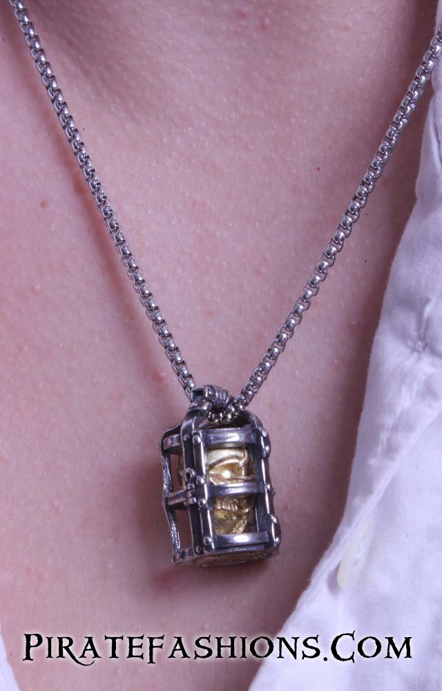 Caged Skull Necklace