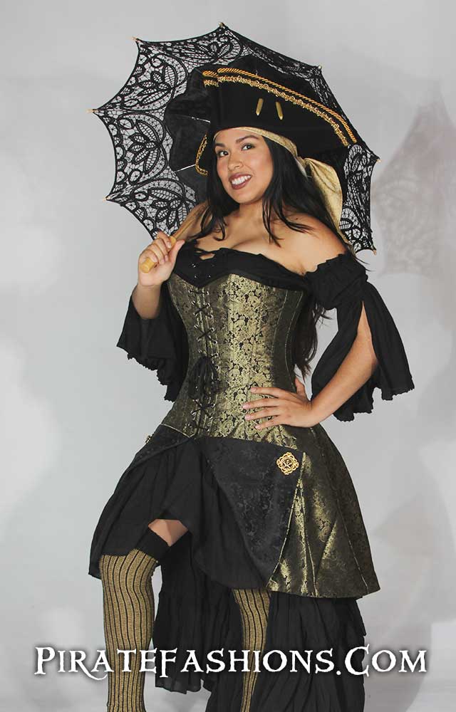 Corset Dress Gold over Black / 36 Corset Dress Gold over Black / 36