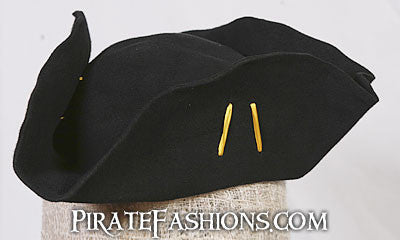 Pirate Captain&#39;s Tricorn Hat Side View
