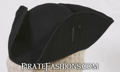 side view able seaman tricorne pirate hat