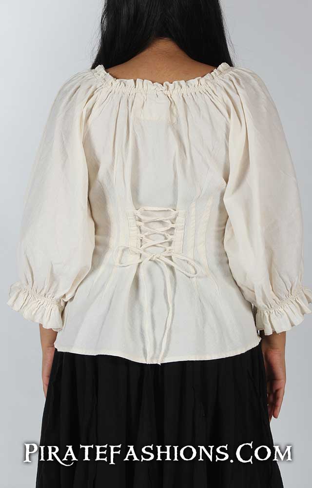 Laced-Front Pirate Blouse Small