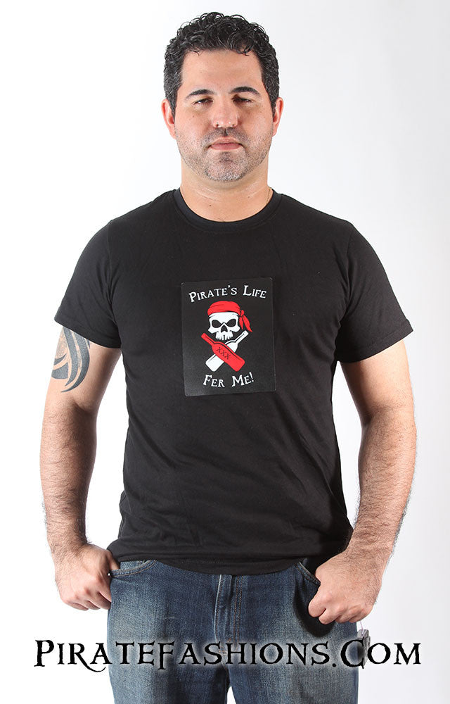 Pirates of The Caribbean: Curse of The Black Pearl Men's A Pirates Life for Me T-Shirt Black