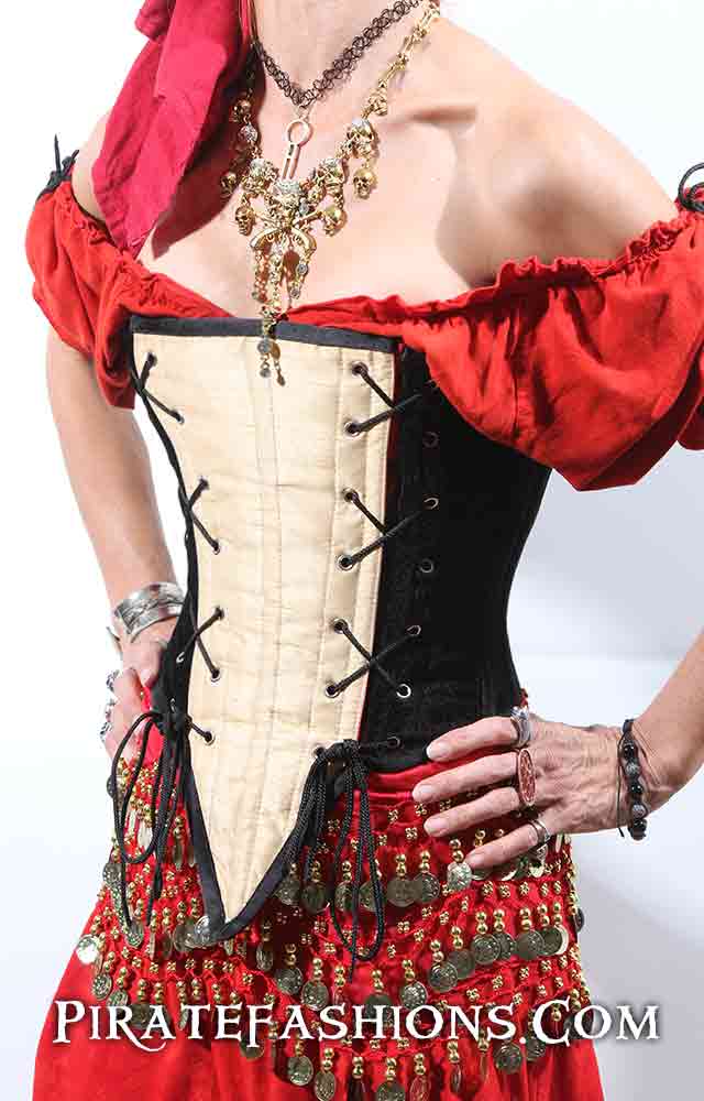 Corset, Bodices N Waist Cincher fer Lady Pirate N Wench - Pirate