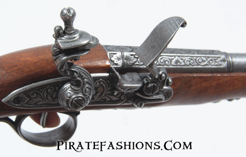 pirate flintlock pistol lock detail