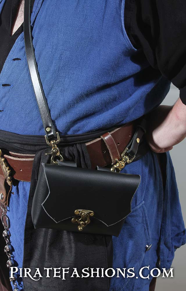 Medieval Renaissance Fair Costume Leather Belt Pouch Sachet