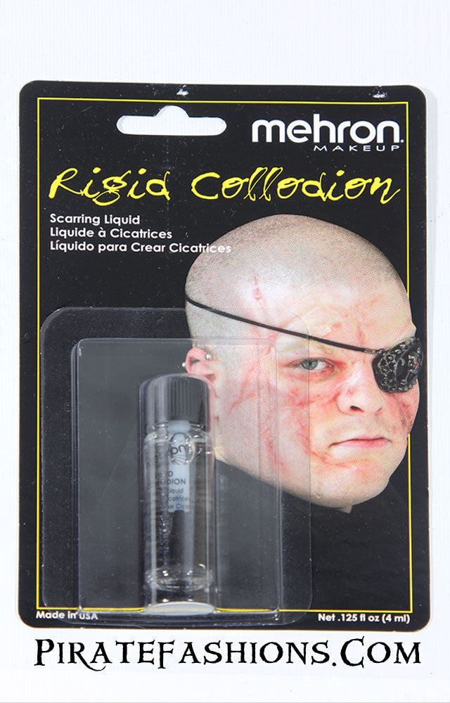  Mehron Makeup Rigid Collodion with Brush, Scarring Liquid, Scar Liquid, Liquid Scar Makeup