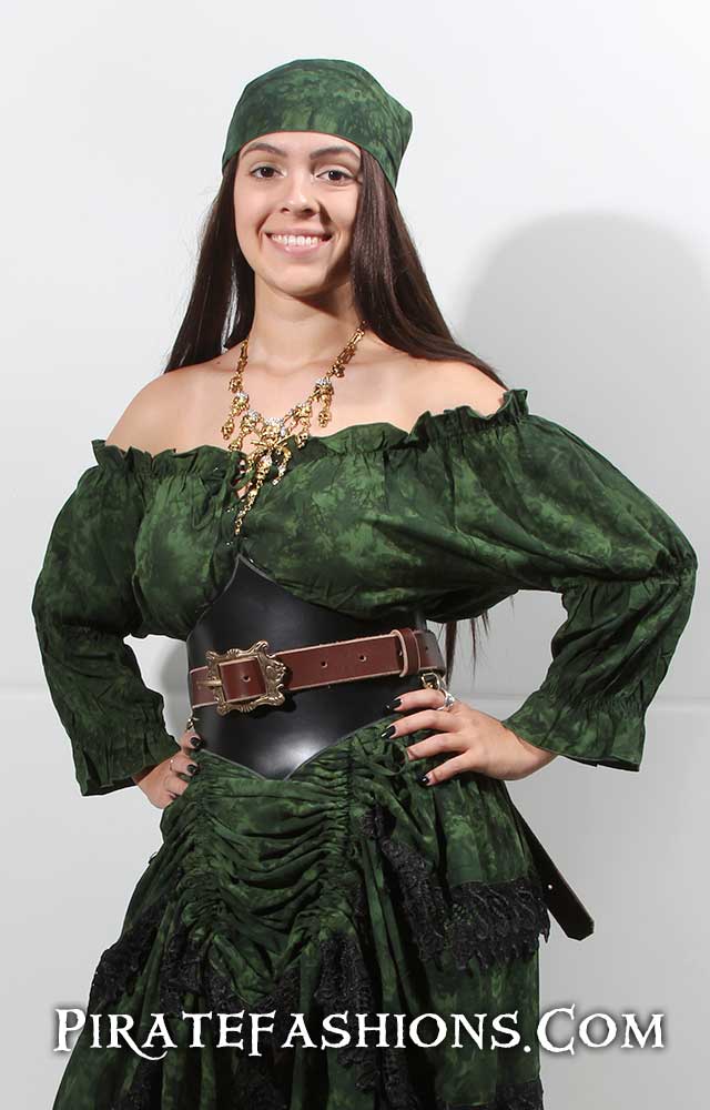 green pirate dress Green Pirate Summer Gown