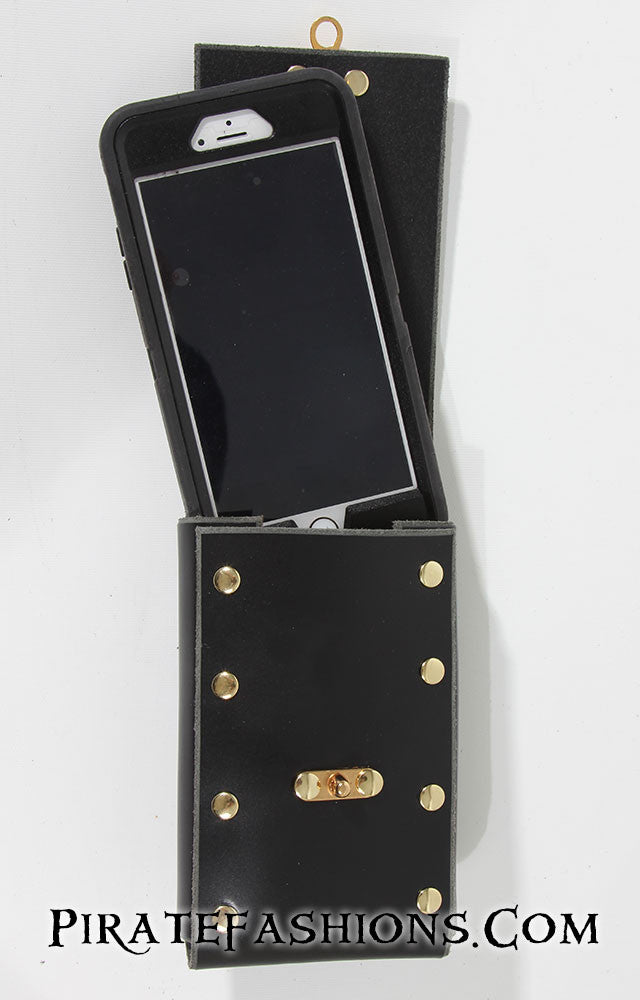 Leather Shell Phone Pouch - Pirate Fashions
