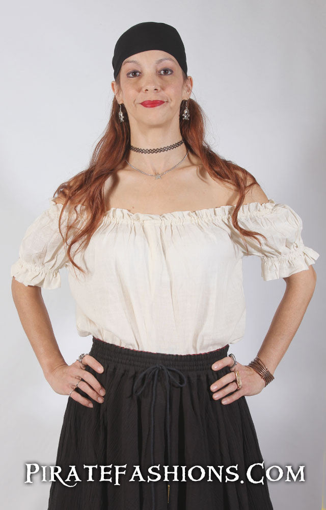 SHT35 - Pirate Peasant Blouse with Underbust Corset Detail